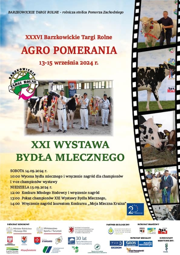 XXXVI Barzkowickie Targi Rolne AGRO POMERANIA 2024, XXI Wystawa Bydła Mlecznego 